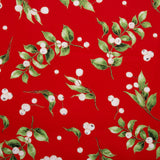 Printed Cotton - ELEGANCE CHRISTMAS - Berry - Red