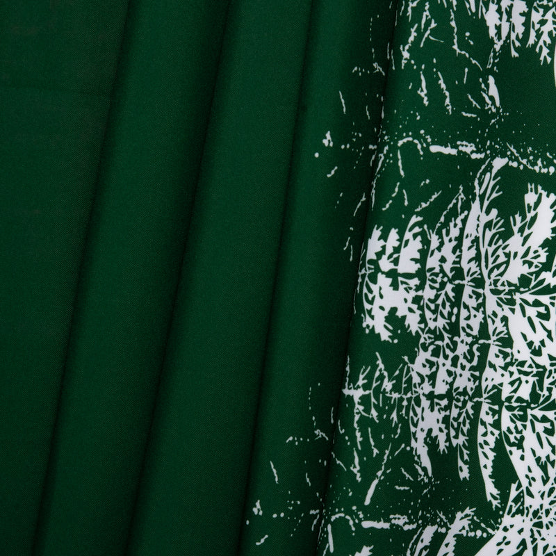 Tissu à  nappe des Fêtes - Sapins - Vert