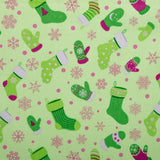 Printed Cotton - CHRISTMAS MAGIC - Christmas sock - Green