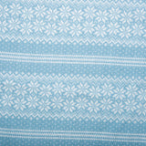 Christmas Flannelette Print - Snowflakes Stripes - Blue