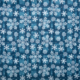 Chez nous pour les Fêtes - Flocons - Bleu