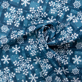 Chez nous pour les Fêtes - Flocons - Bleu