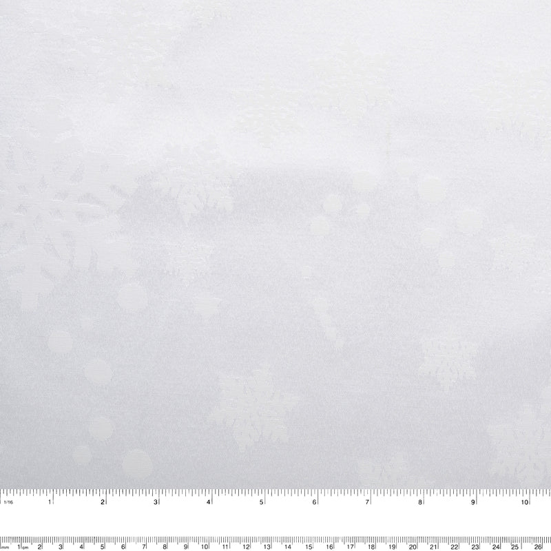 Christmas Jacquard Tabling - Snowflake - White