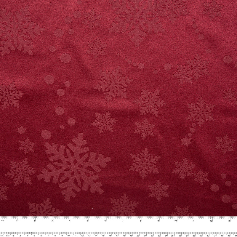 Christmas Jacquard Tabling - Snowflake - Red
