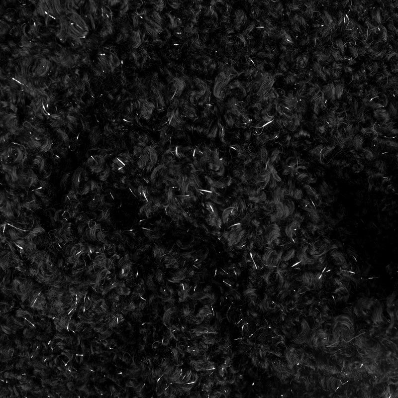 Tissu bouclé métallique uni - MARGOT - Noir