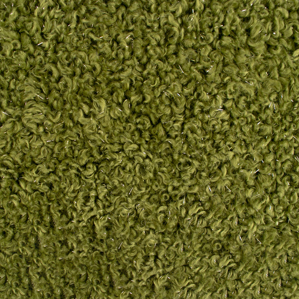Tissu bouclé métallique uni - MARGOT - Vert