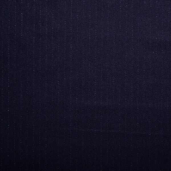 Tissu de laine pour costume - MANCHESTER - Rayures fine - Marine nuit