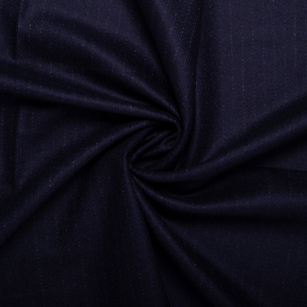 Tissu de laine pour costume - MANCHESTER - Rayures fine - Marine nuit