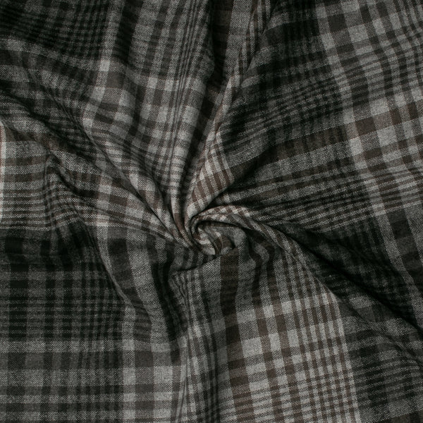 Tissu de laine pour costume - MANCHESTER - Carreaux - Gris
