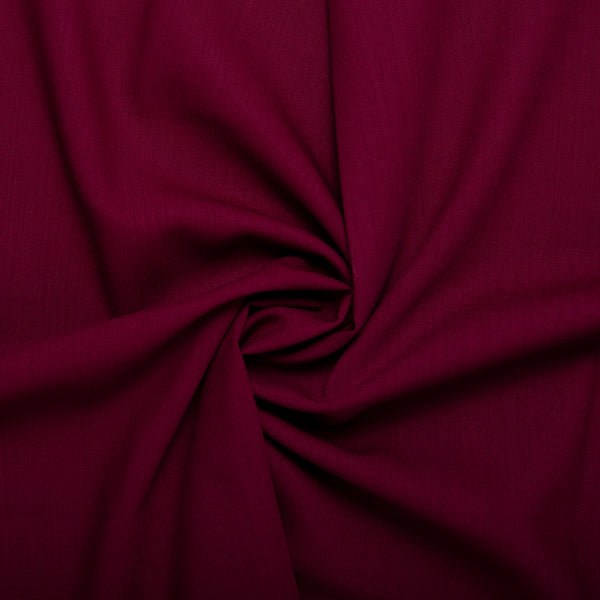 Tissu de laine pour costume - MANCHESTER - Uni - Bourgogne