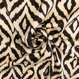 BUBBLE SHINE Printed Polyester - Ikat - Black