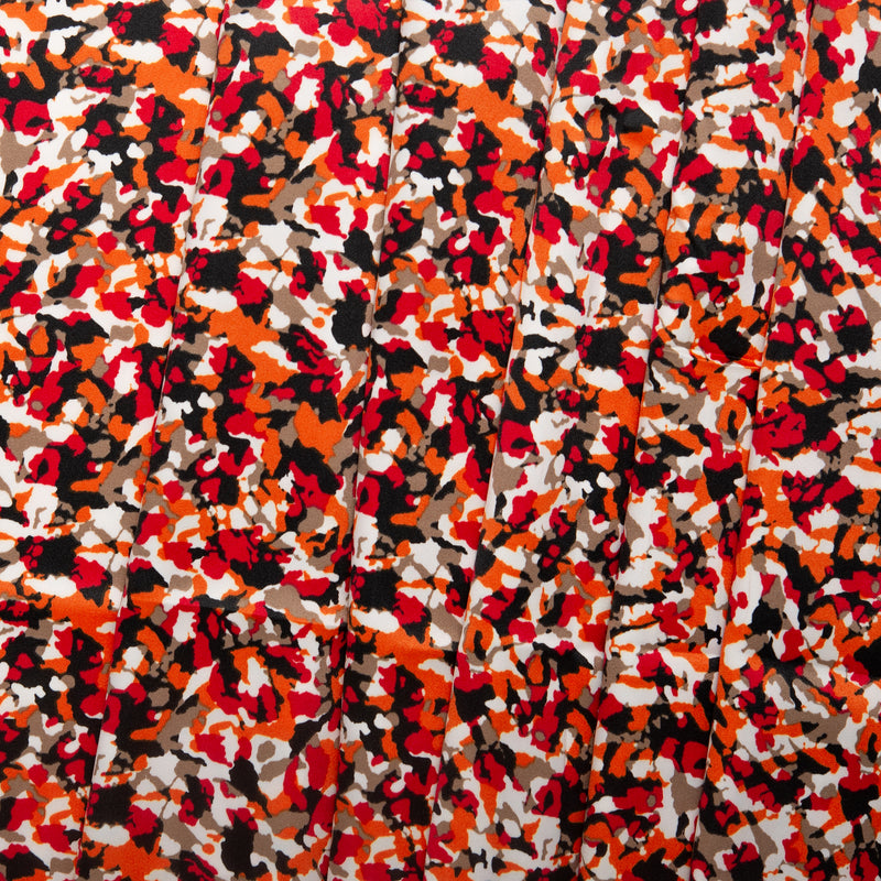 Printed Satin Velvet - CHARLOTTE - Abstracts - Red