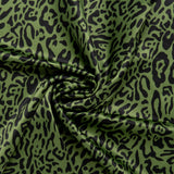 Printed Satin Velvet - CHARLOTTE - Leopard - Green