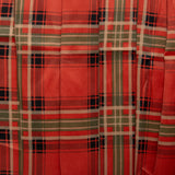 Printed Satin Velvet - CHARLOTTE - Plaids - Orange