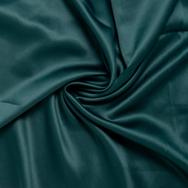 Solid Satin Velvet - CHARLOTTE - Teal