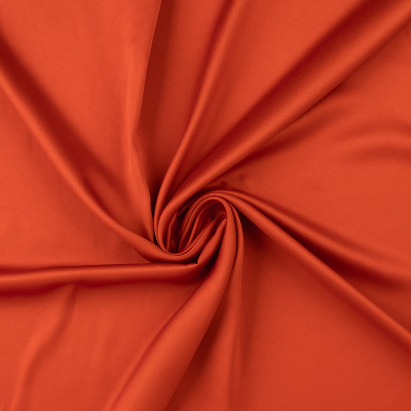 Solid Satin Velvet - CHARLOTTE - Burnt Orange