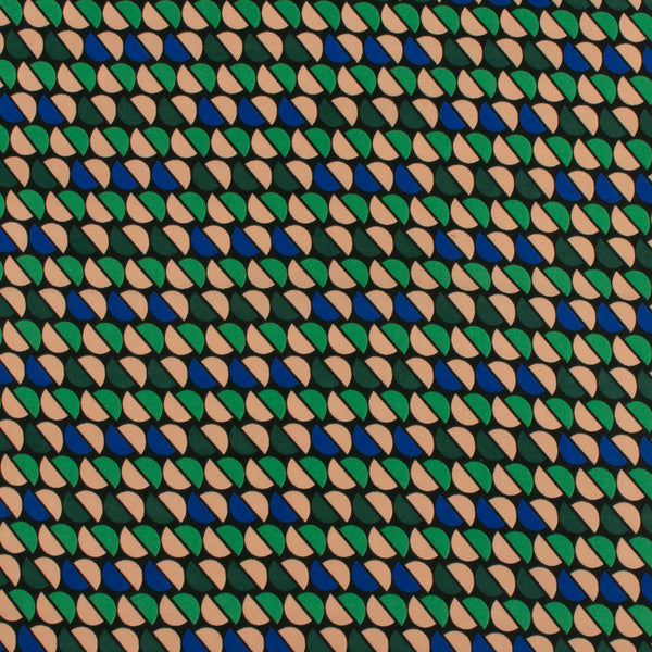 Peau de pêche imprimée - EMMA - Demi cercle - Vert