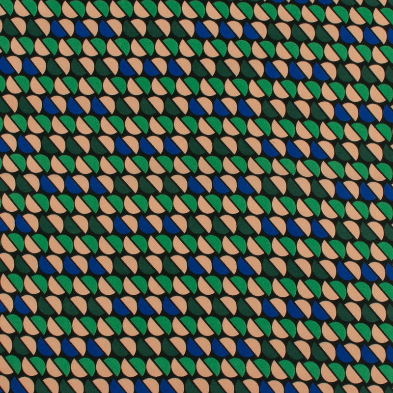 Peau de pêche imprimée - EMMA - Demi cercle - Vert