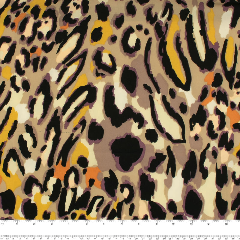 Printed Peachskin - EMMA - Leopard - Yellow
