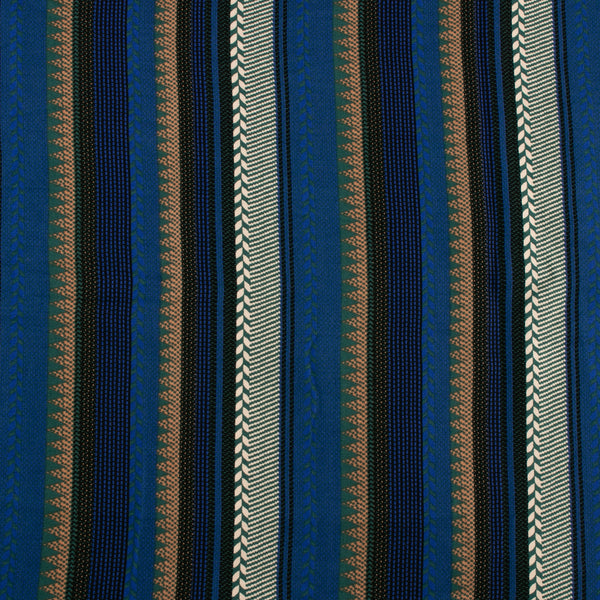 Rayon Twill - BOHO - Stripes - Blue
