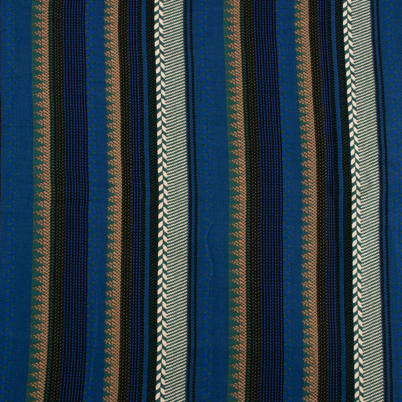 Rayon Twill - BOHO - Stripes - Blue