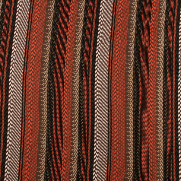 Rayon Twill - BOHO - Stripes - Orange