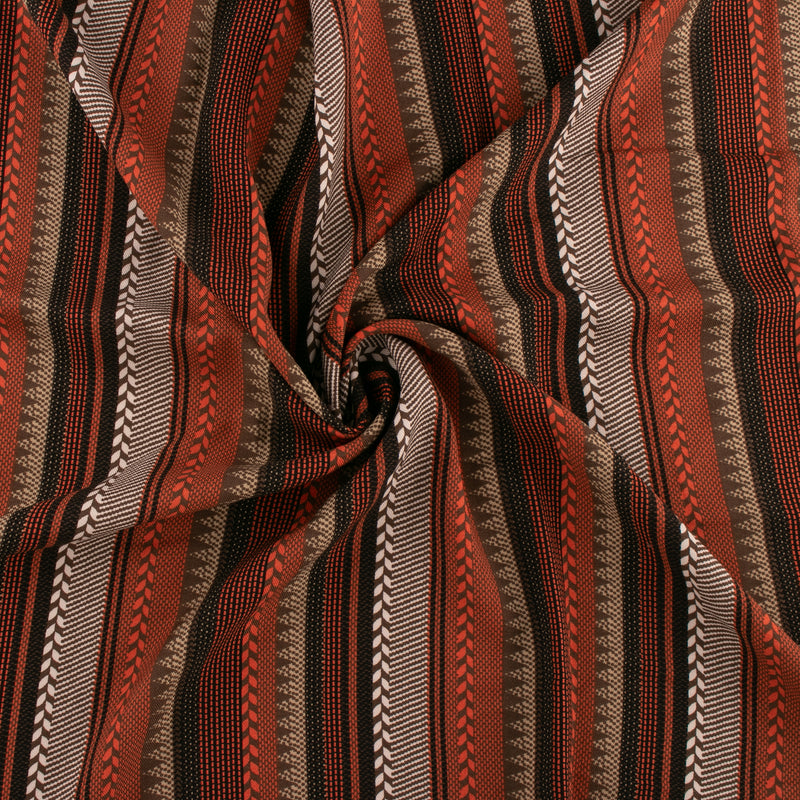 Rayon Twill - BOHO - Stripes - Orange