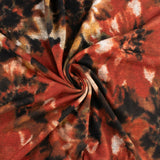 Tricot imprimé pour chandail - HACCI - Fleur abstraite - Rouille