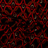 Printed Crepe - CREOLIA - Chains - Red
