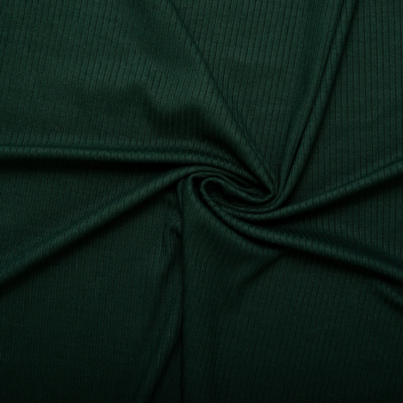 Tricot de viscose côtelé 4x2 - RUBY - Vert