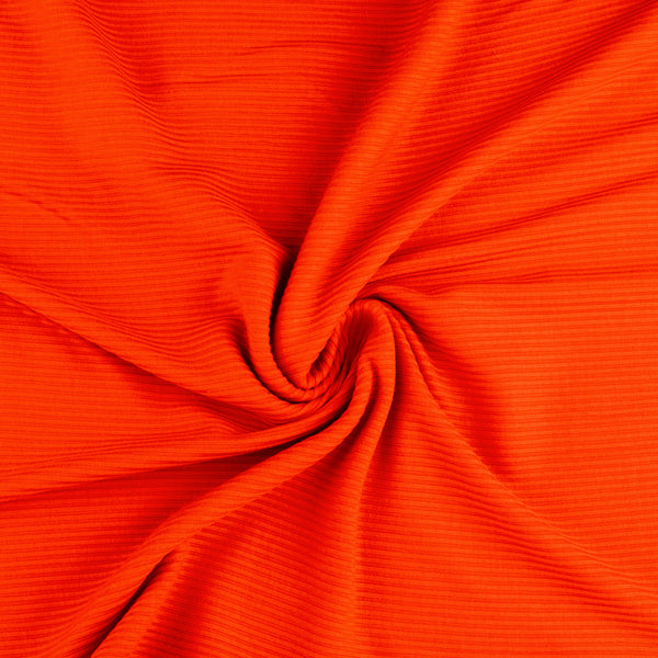 Viscose Rib Knit 4x2 - RUBY - Orange