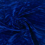 Solid Pleated Velvet - MAJESTIC - Blue