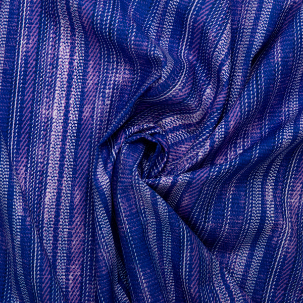 Printed cotton - POTPOURRI - Stripes - Geneva blue