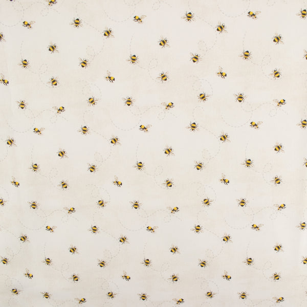 Printed Cotton - SUNSHINE DAYDREAM - Bee's - White