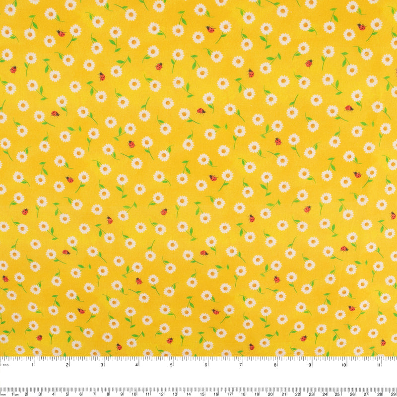 Coton imprimé - <SUNSHINE DAYDREAM> - Tournesol mini - Jaune