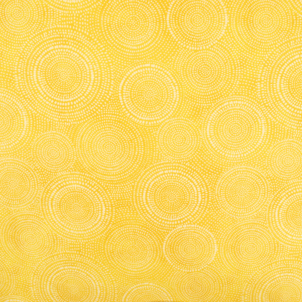 Printed Cotton - SUNSHINE DAYDREAM - Cercles - Yellow