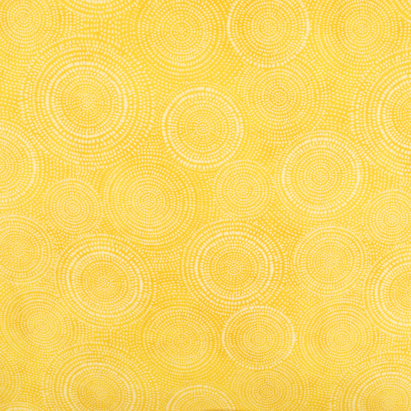 Printed Cotton - SUNSHINE DAYDREAM - Cercles - Yellow