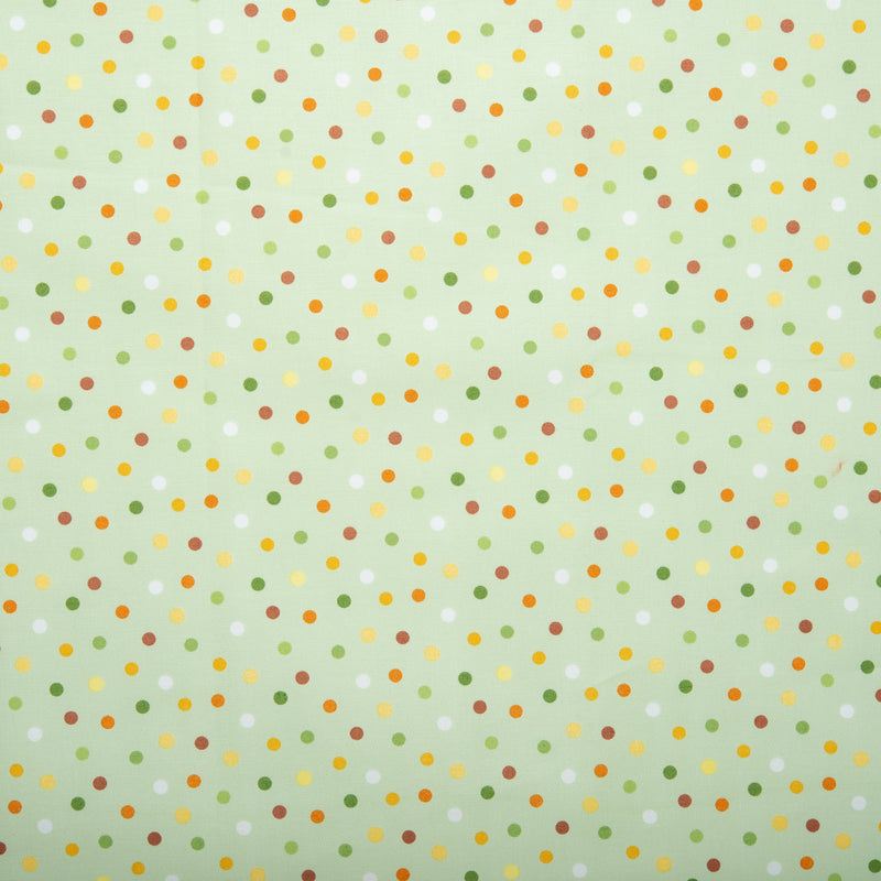 Printed Cotton - WEE SAFARI - Dots - Green
