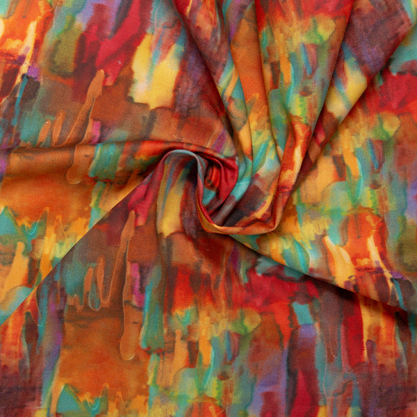 Digital Printed Cotton- CHARISMA - Abstract - Multicolor