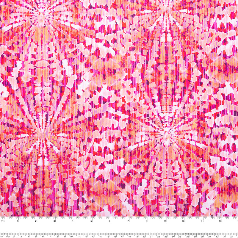 Coton imprimé - <KINETIC GEOMETRICS> - Géométrique - Rose