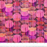 Printed cotton - KINETIC GEOMETRICS - Geometric cercles - Pink