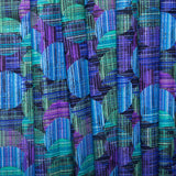 Coton imprimé - <KINETIC GEOMETRICS> - Géométrique cercles - Bleu