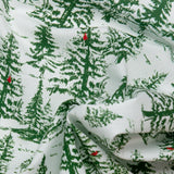 Toile d'hiver imprimé - Sapins - Vert