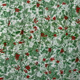 Toile d'hiver imprimé - Poinsettia - Vert