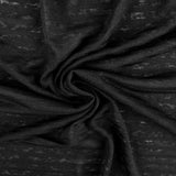 Novelty Black Knit - Semi sheer stripe - Black