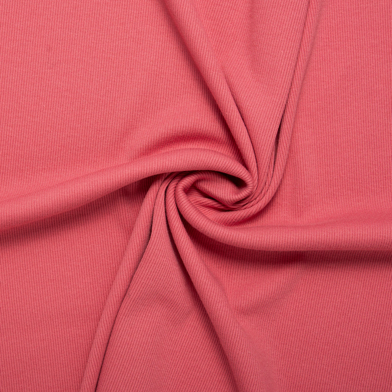 Novelty Knit Solid - Rib - Bubble gum