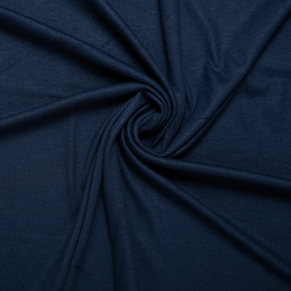 Novelty Knit Solid - Rib - Dark blue