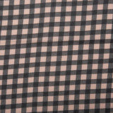 Tissu de polyester imprimé Fantaisie - Carreaux - Noir / Beige