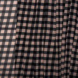 Tissu de polyester imprimé Fantaisie - Carreaux - Noir / Beige