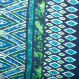 Novelty  Polyester Print - Diamonds - Blue / Green